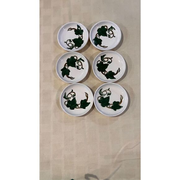 Vintage Metlox Poppy Trail California Ivy Fruit Dessert Sauce Bowl Set of 6 - Picture 1 of 6